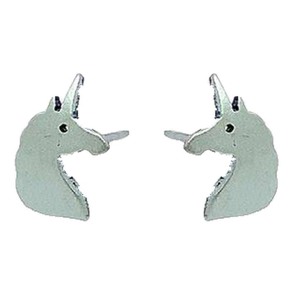 Ti2 Titanium Unicorn 9mm Stud Earrings - Light Green