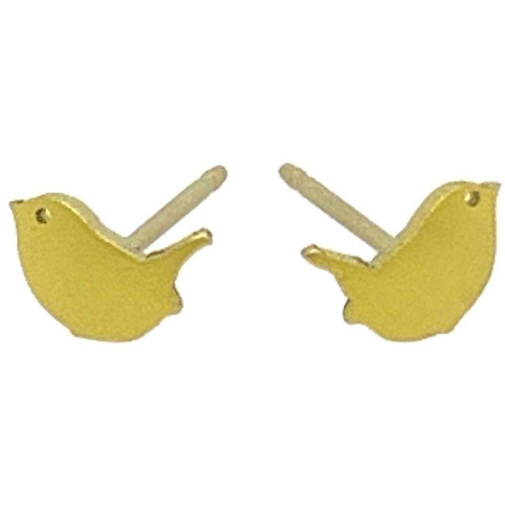 Ti2 Titanium Wren 7mm Stud Earrings - Lemon Yellow
