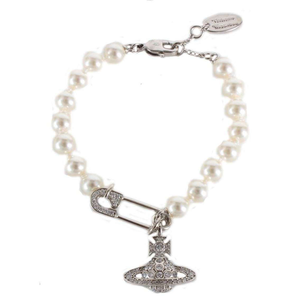 Vivienne Westwood Lucrece Pearl Bracelet - Platinum/Light Cream Rose/White