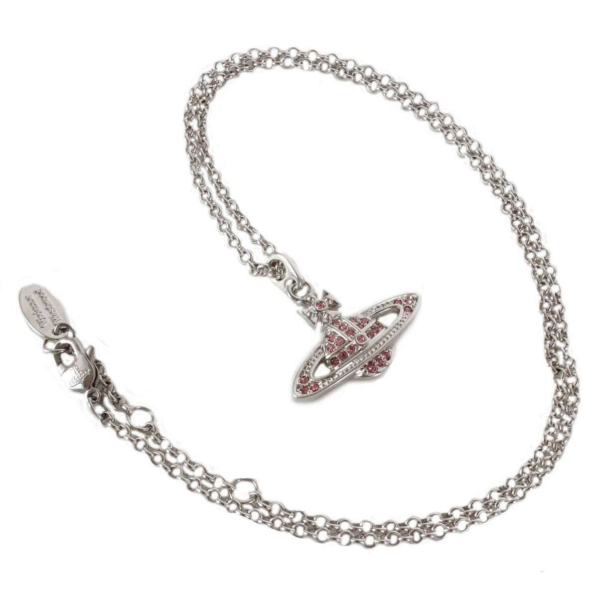 Vivienne Westwood Mini Bas Relief Pendant - Platinum/Light Rose