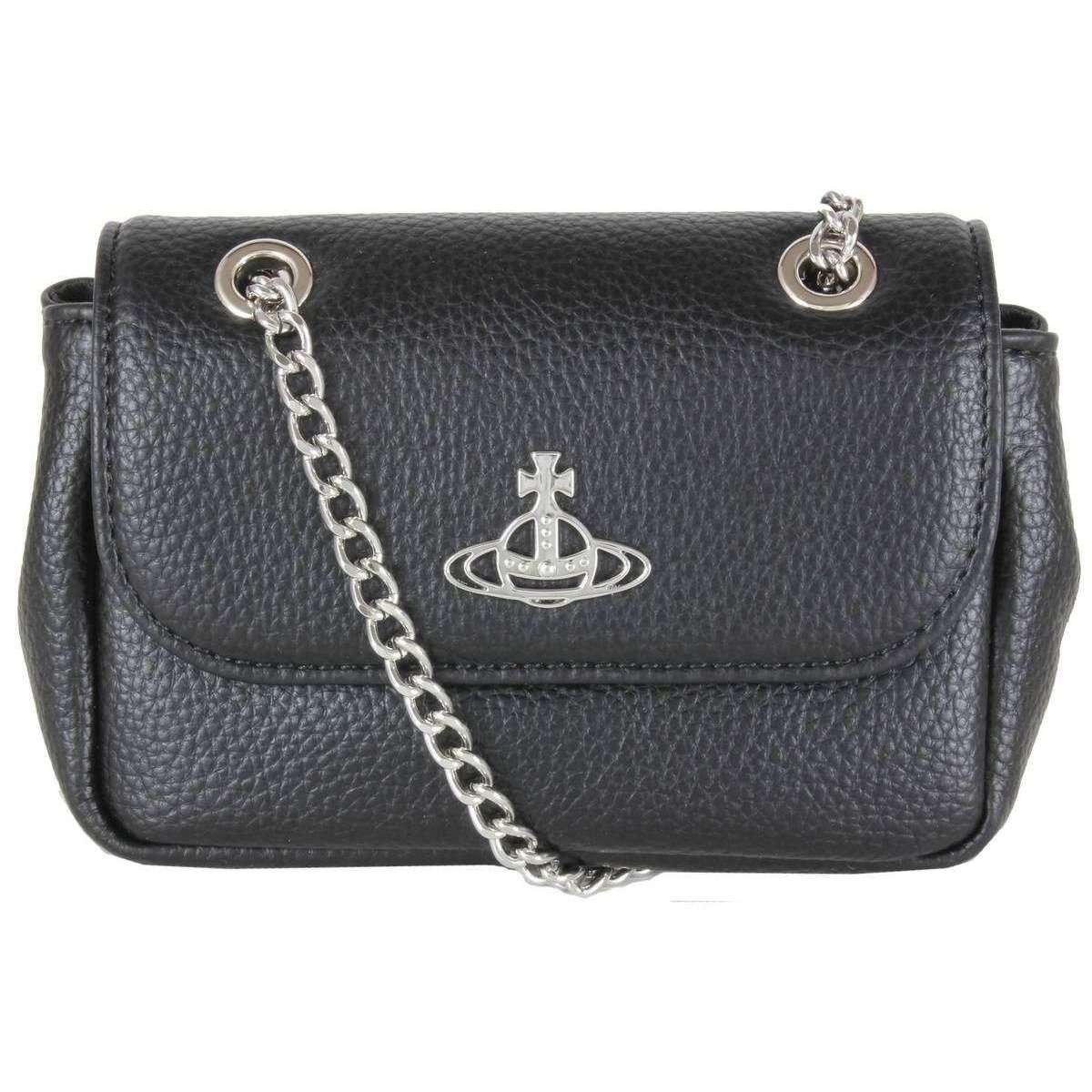 Vivienne Westwood Re-Vegan Small Purse with Chain Bag - Black