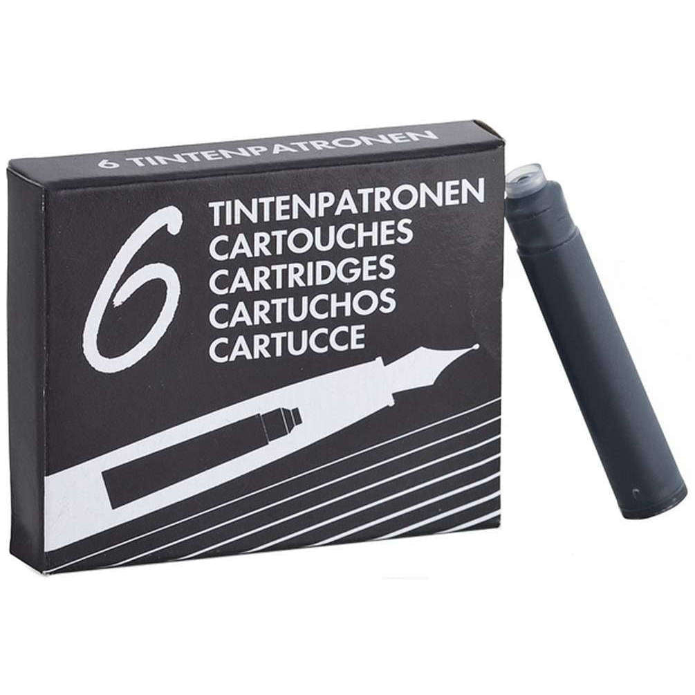 Waldmann Pens 6 Pack Ink Cartridges - Black