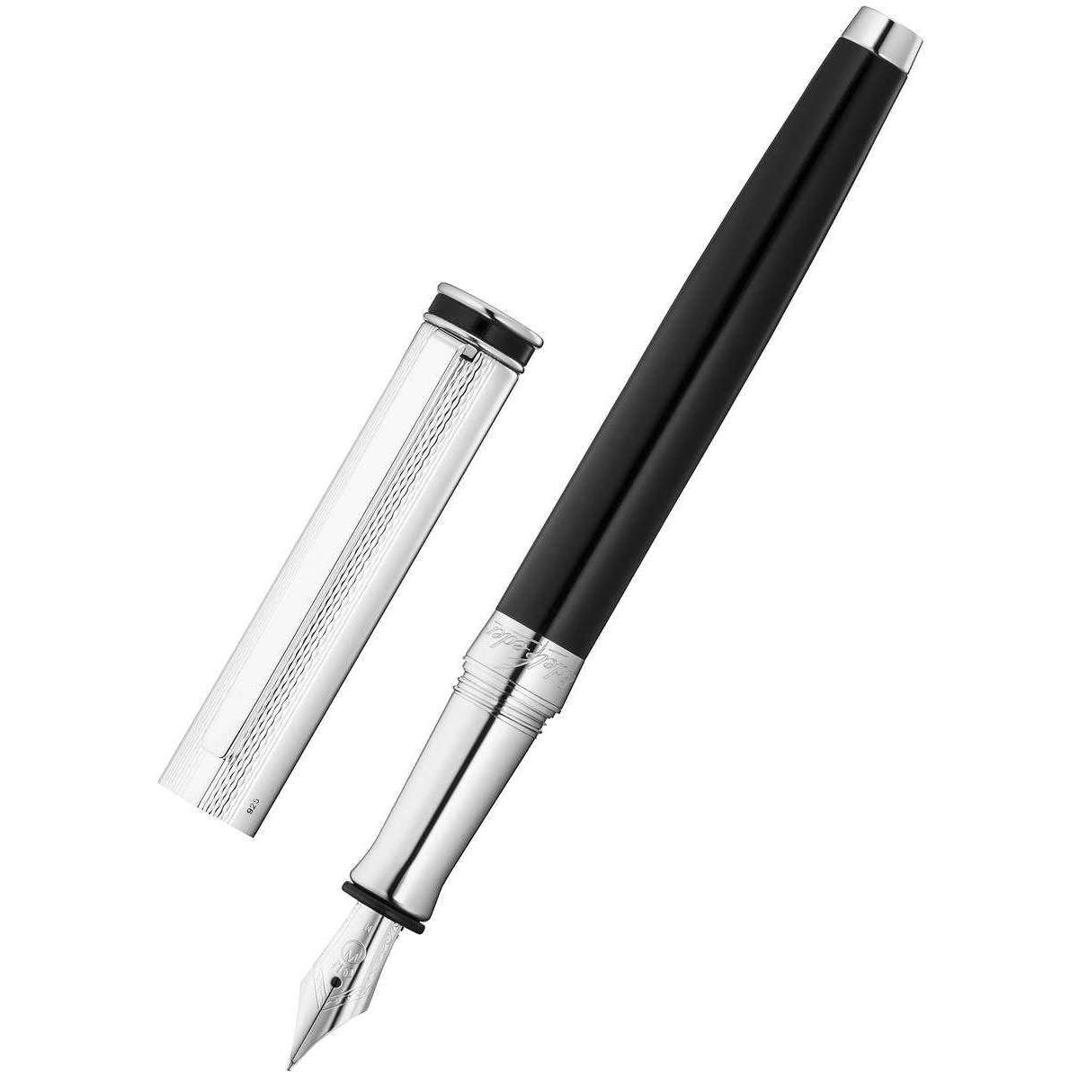 Waldmann Pens Edelfeder Stainless Steel Nib Fountain Pen - Black