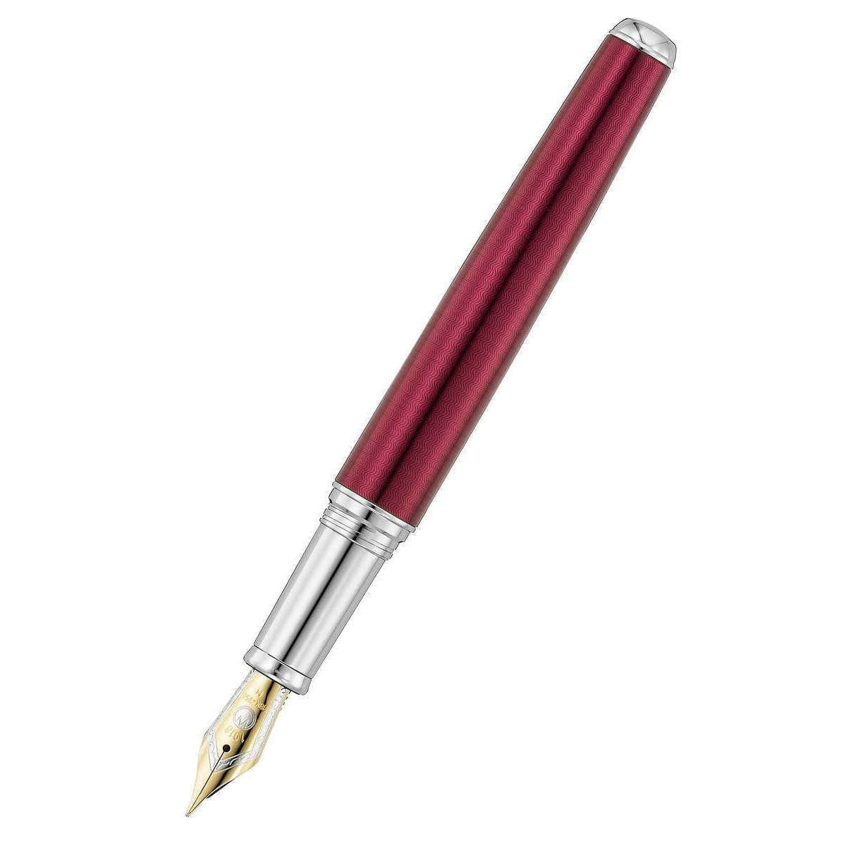 waldmann pens grandeur 18ct gold nib fountain pen  - burgundy