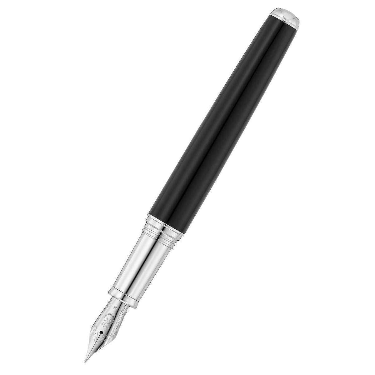 Waldmann Pens Grandeur Stainless Steel Nib Fountain Pen - Black
