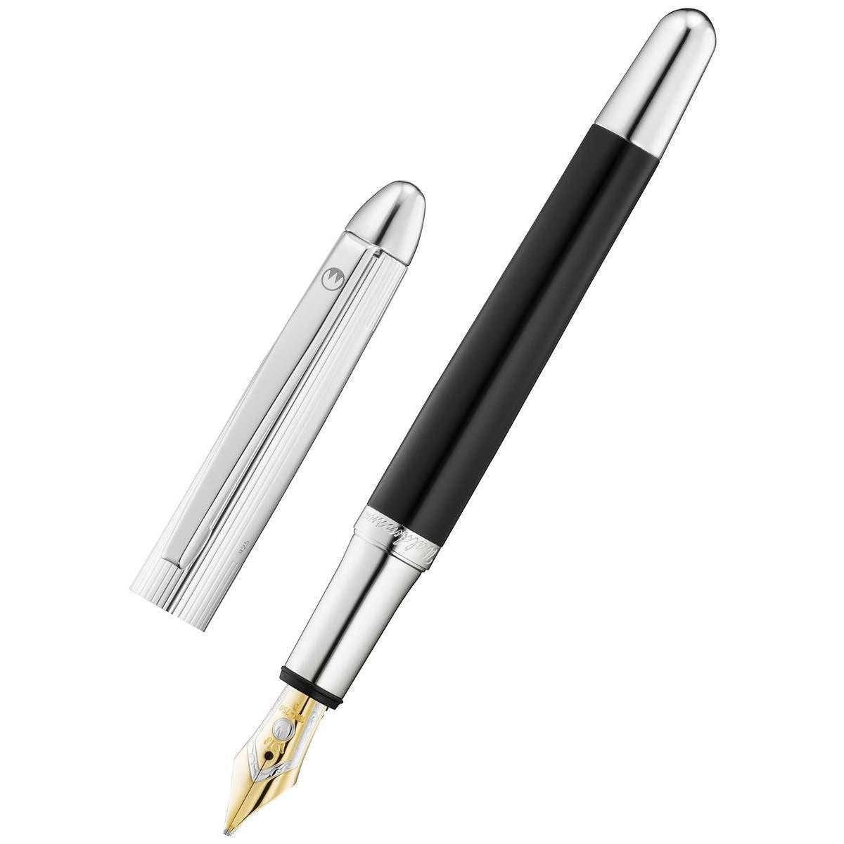 Waldmann Pens Pocket 18ct Gold Nib Fountain Pen - Black