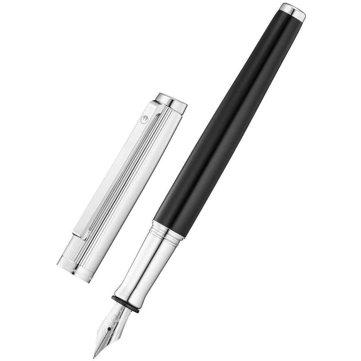 Waldmann Pens Tuscany Stainless Steel Nib Fountain Pen - Black