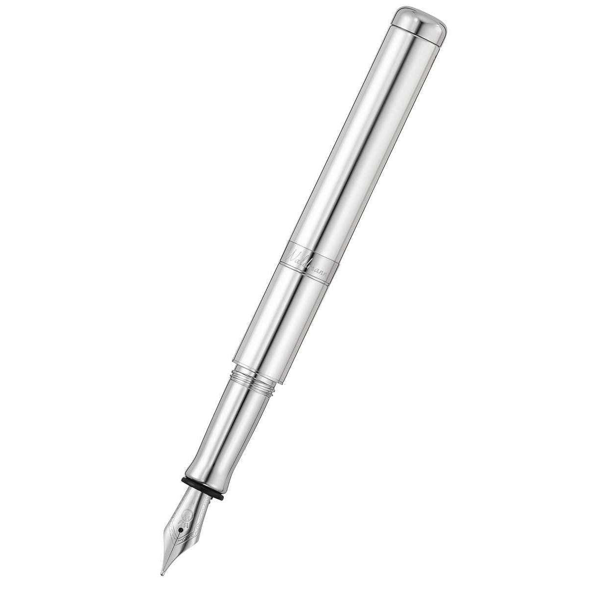 Waldmann Pens Voyager Stainless Steel Nib Fountain Pen - All Silver
