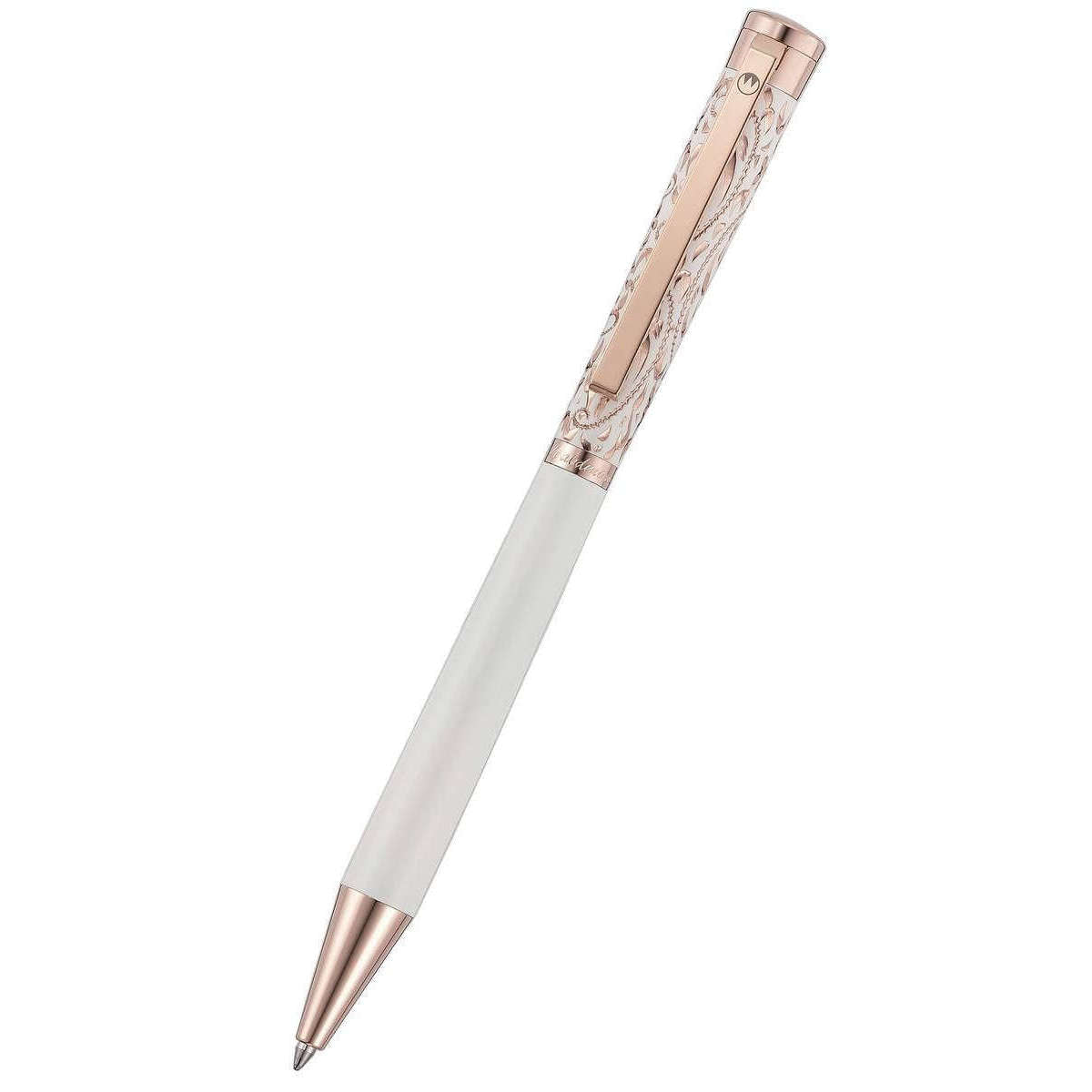 Waldmann Pens Xetra Vienna Lady Ballpoint Pen - White/Rose Gold