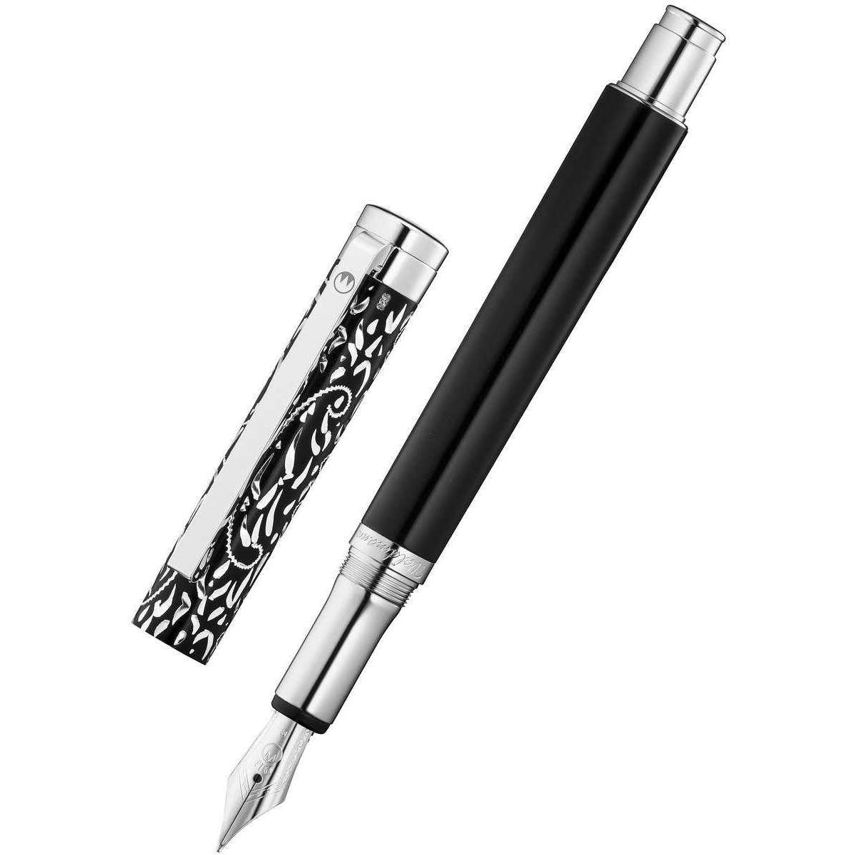 Waldmann Pens Xetra Vienna Stainless Steel Nib Fountain Pen - Black