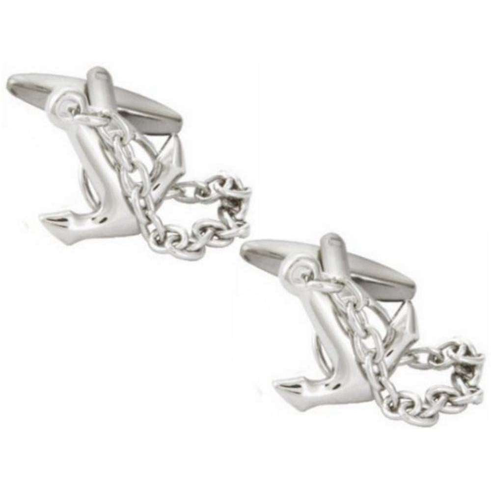 Zennor Anchor Cufflinks - Silver