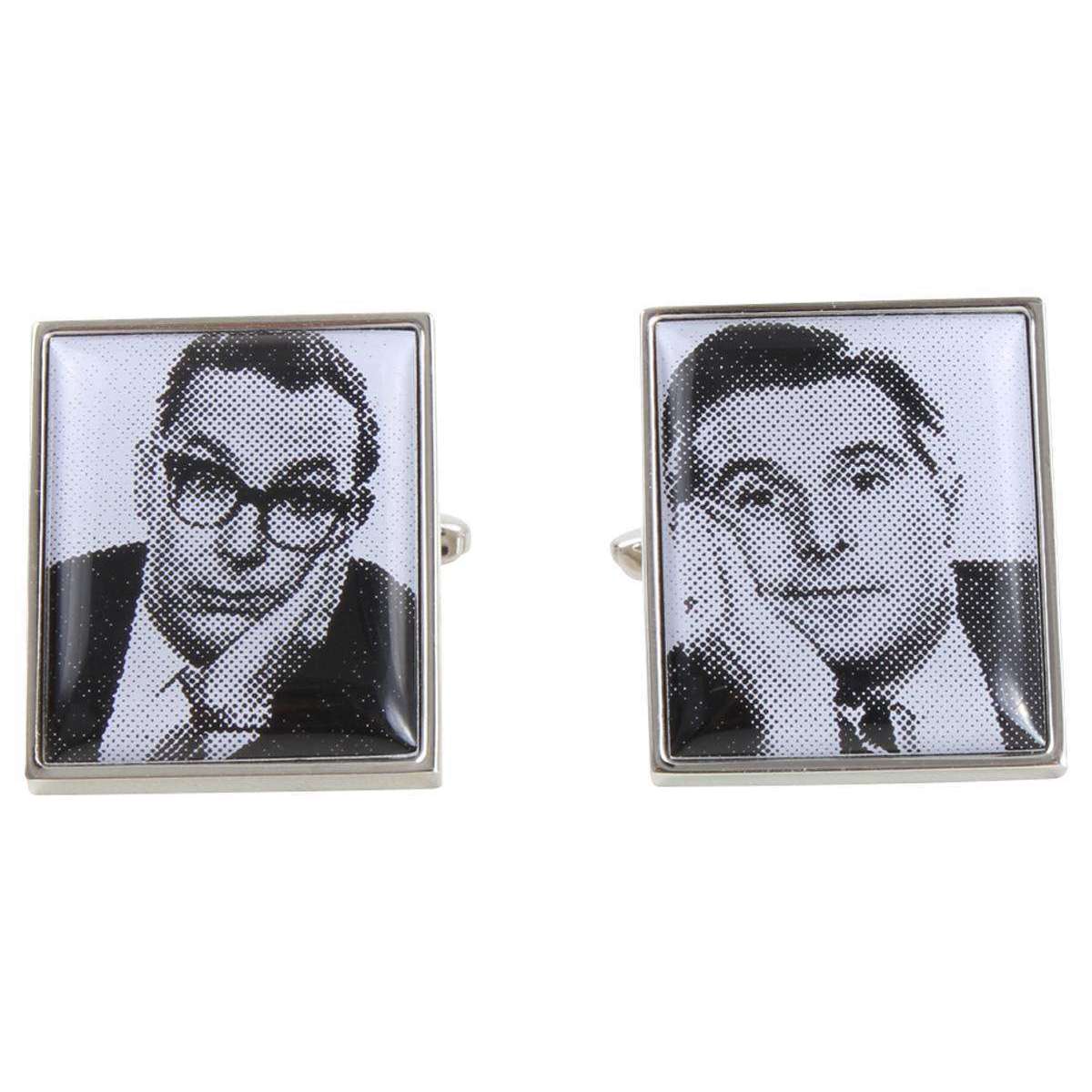 Zennor Morecambe and Wise Cufflinks - Black/Silver