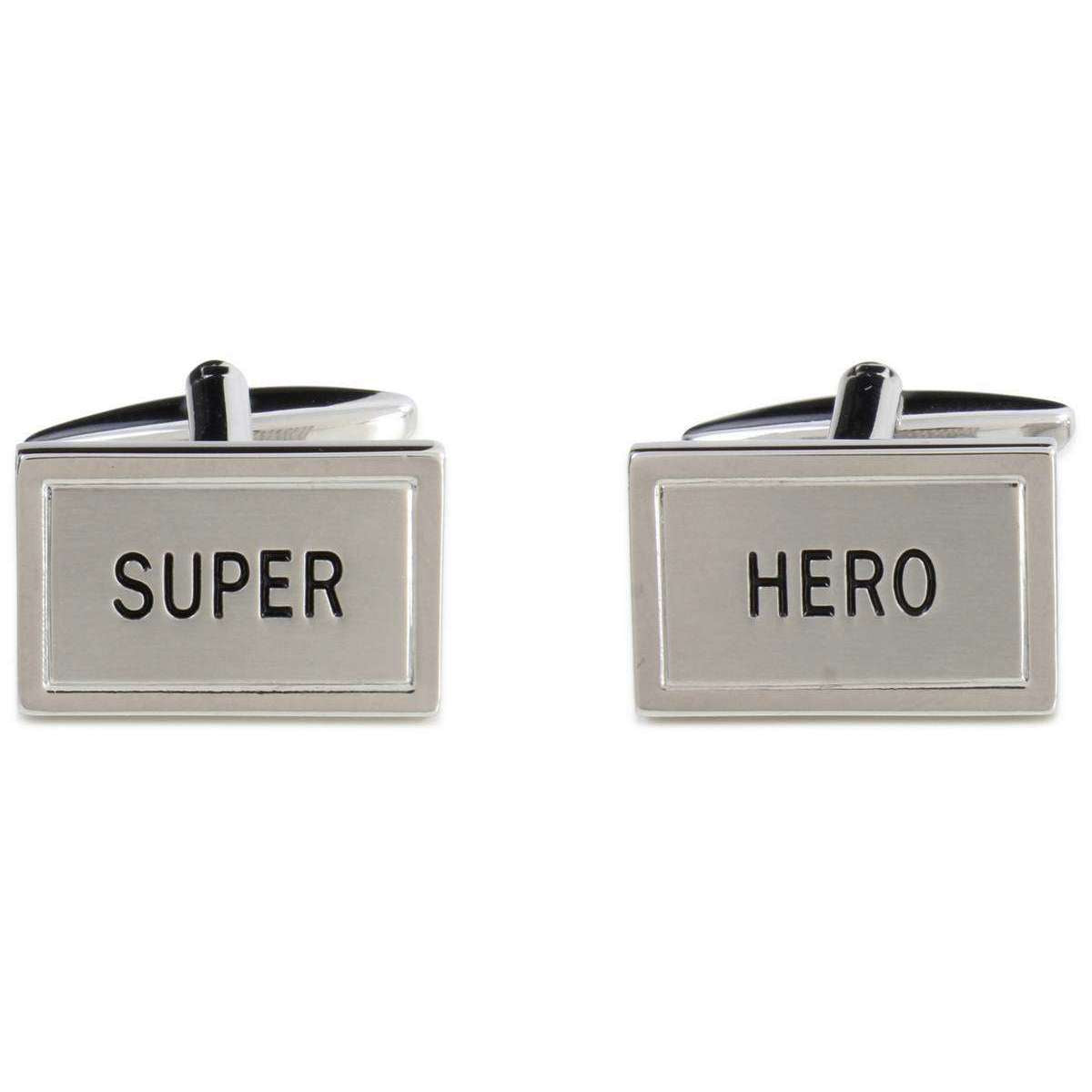 Zennor Super Hero Cufflinks - Silver/Black