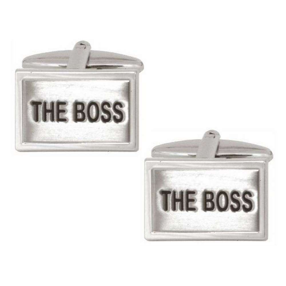 Zennor The Boss Cufflinks - Silver/Black