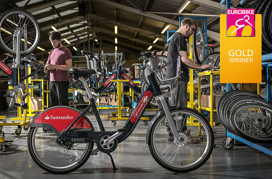 The Santander London Hire bike being manufactured in the Pashley factory in Stratford-upon-Avon.