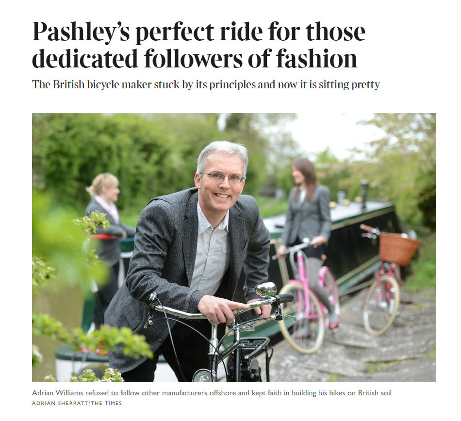 The Times Pashley Article header from Tuesday March 10 2015, featuring Adrian Williams.