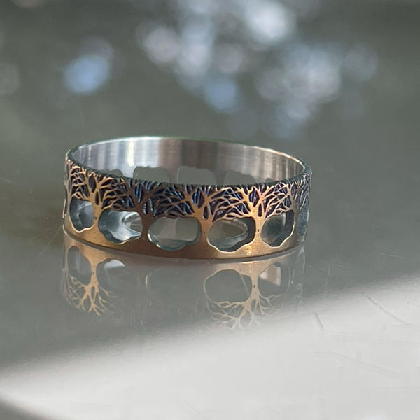 Gold and blue Titanium beauty ring for your unique vape setup