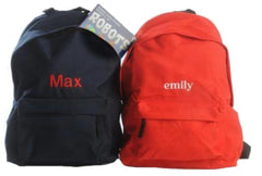 Monogrammed junior school backpacks