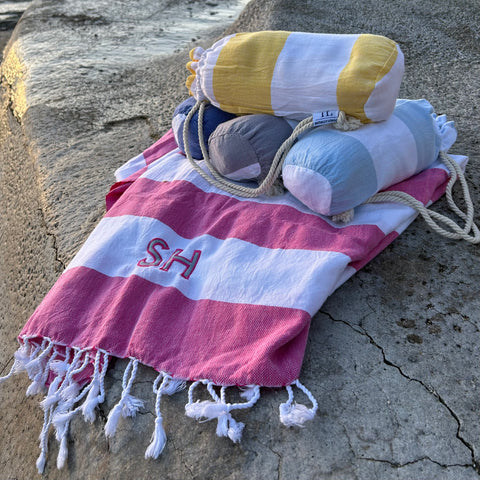 monogrammed Turkish towel