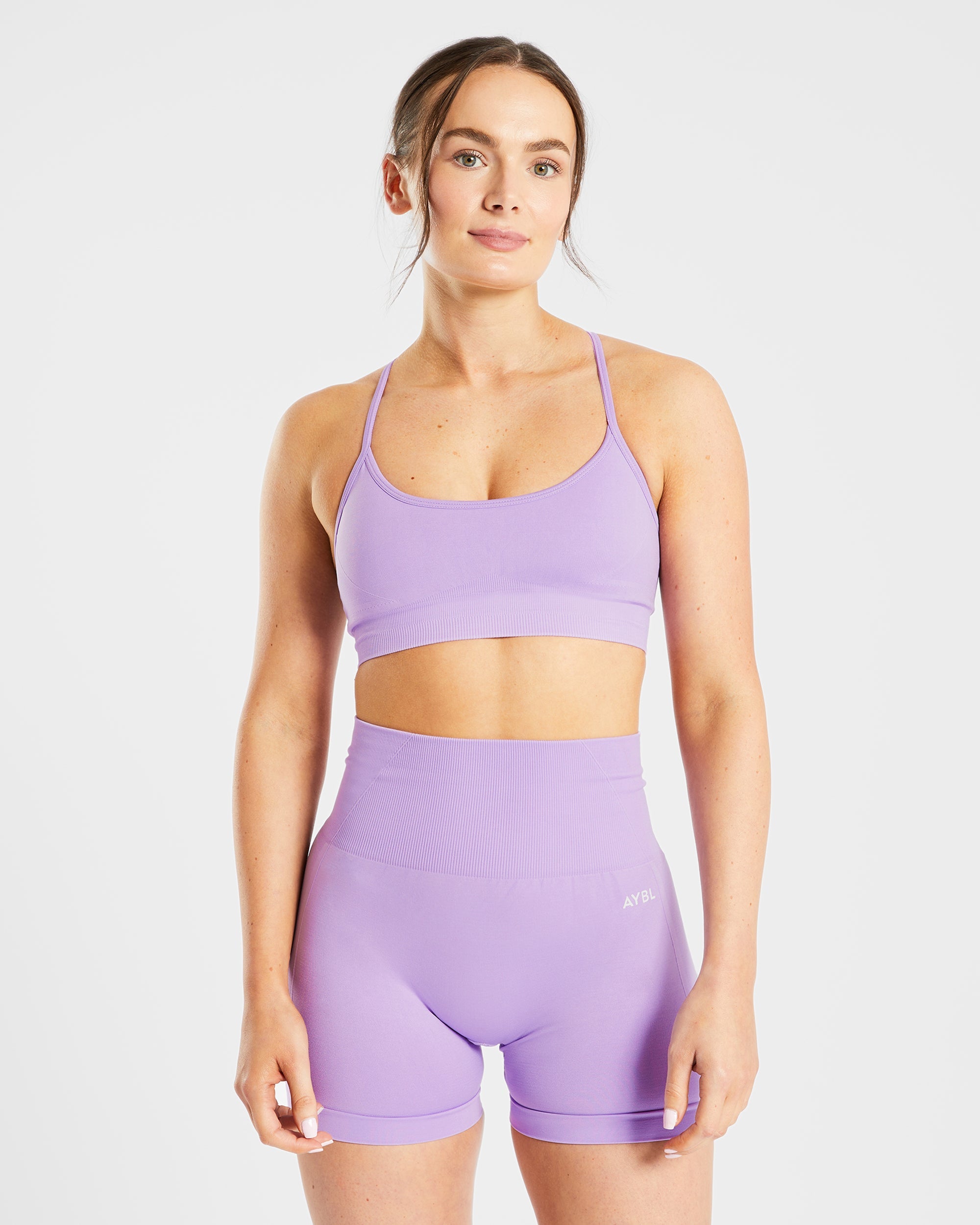 Girls' Purple Medium Support Sports Bras.