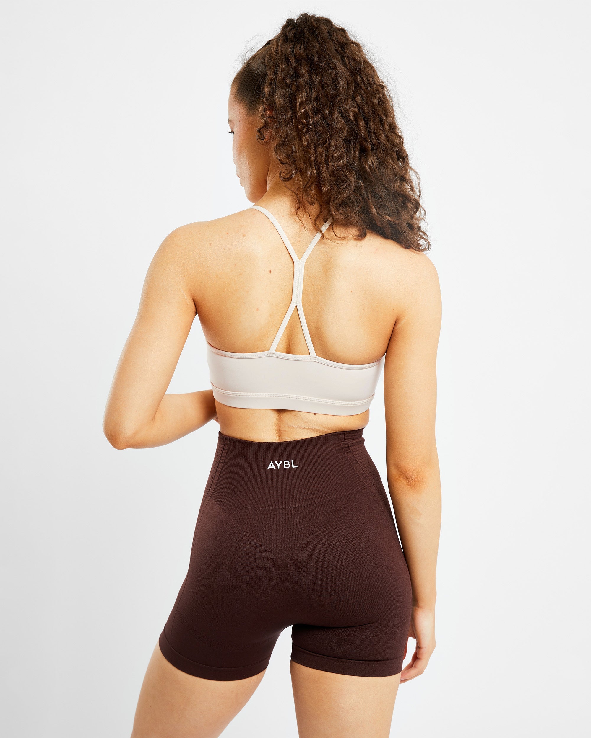 Essential Ruched Sports Bra - Pebble Grey – AYBL USA