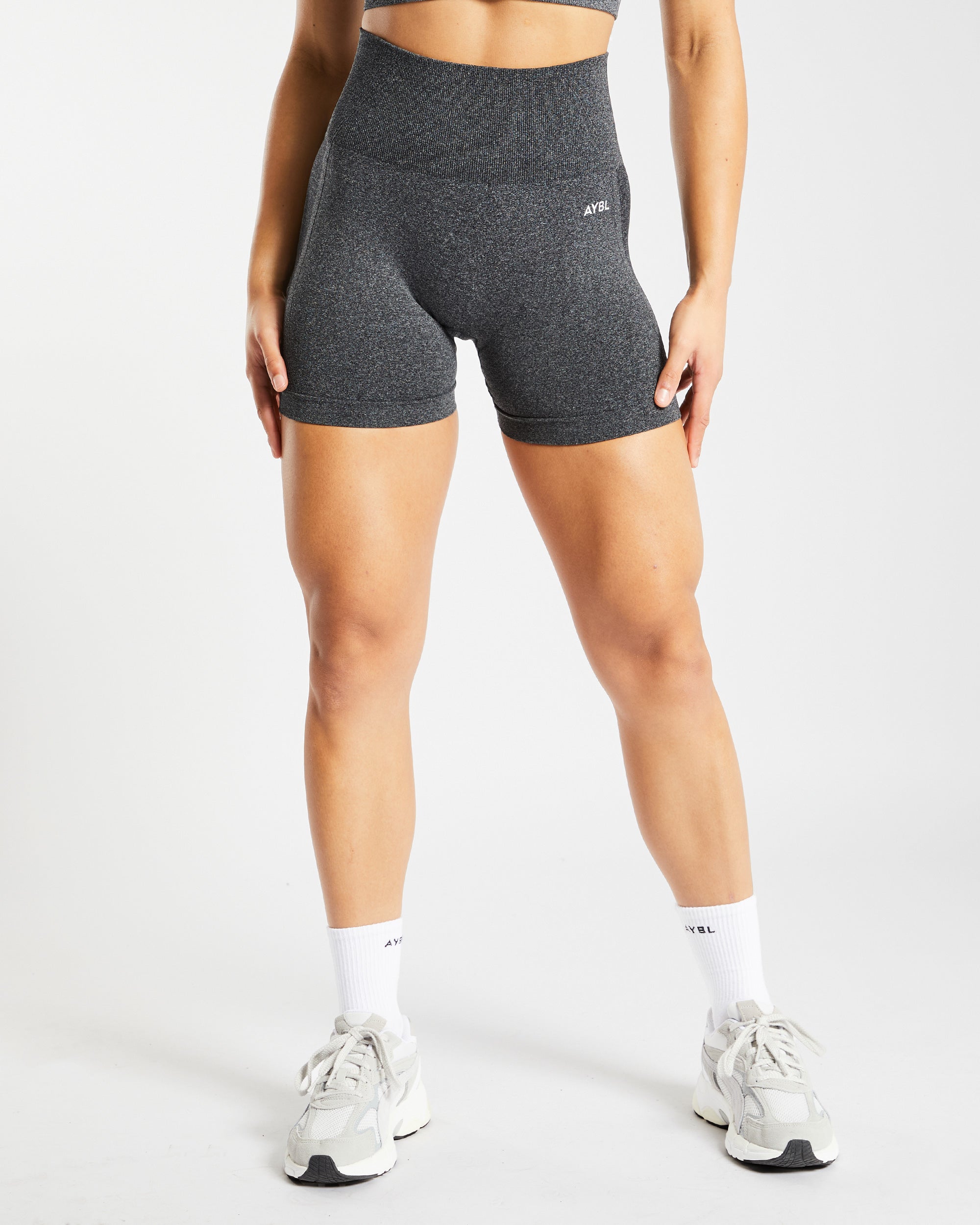 AYBL, Shorts, Nwt Empower Seamless Shorts In Blue Marl From Aybl