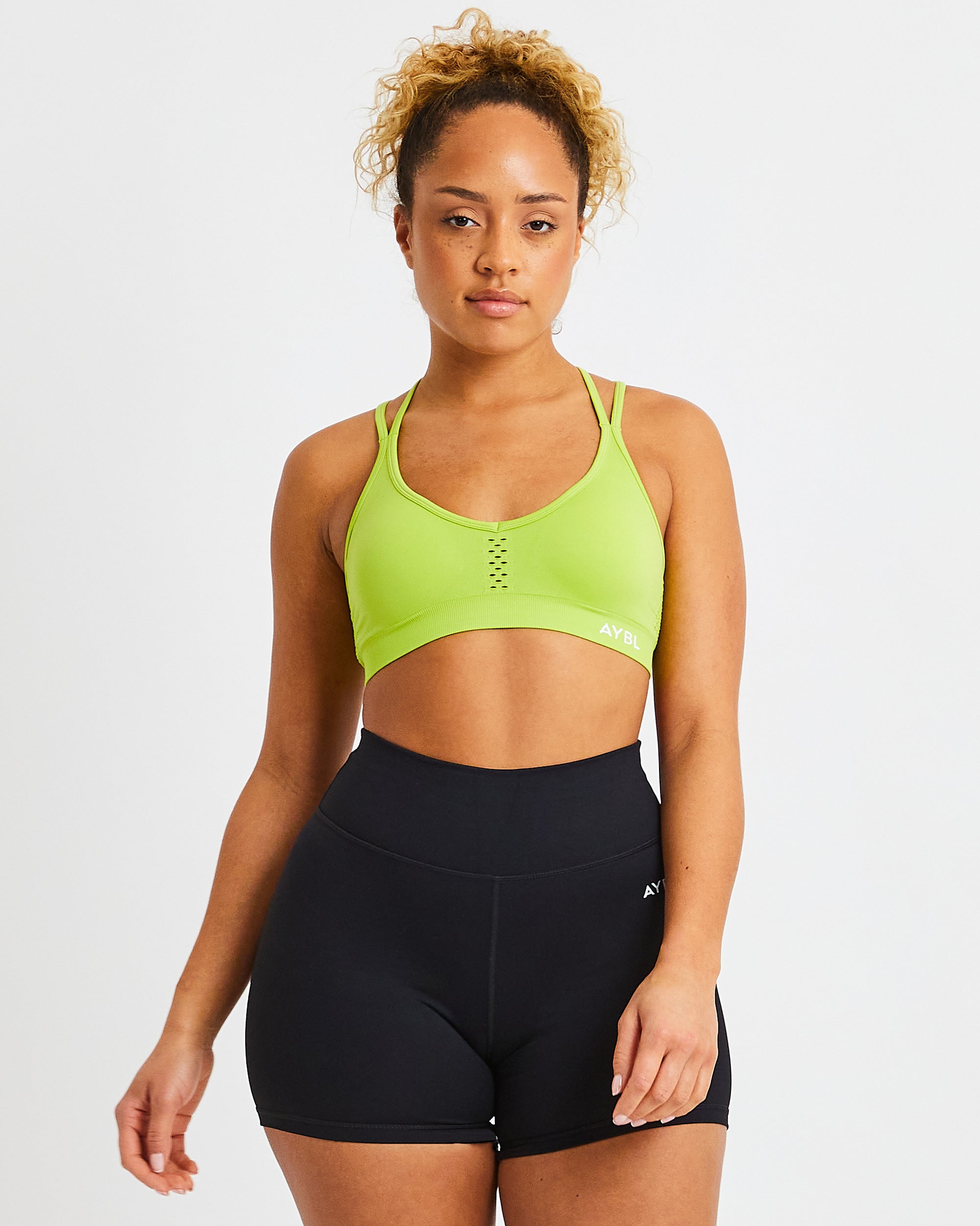 Essential Seamless Strappy Sports Bra - Muted Lavender – AYBL