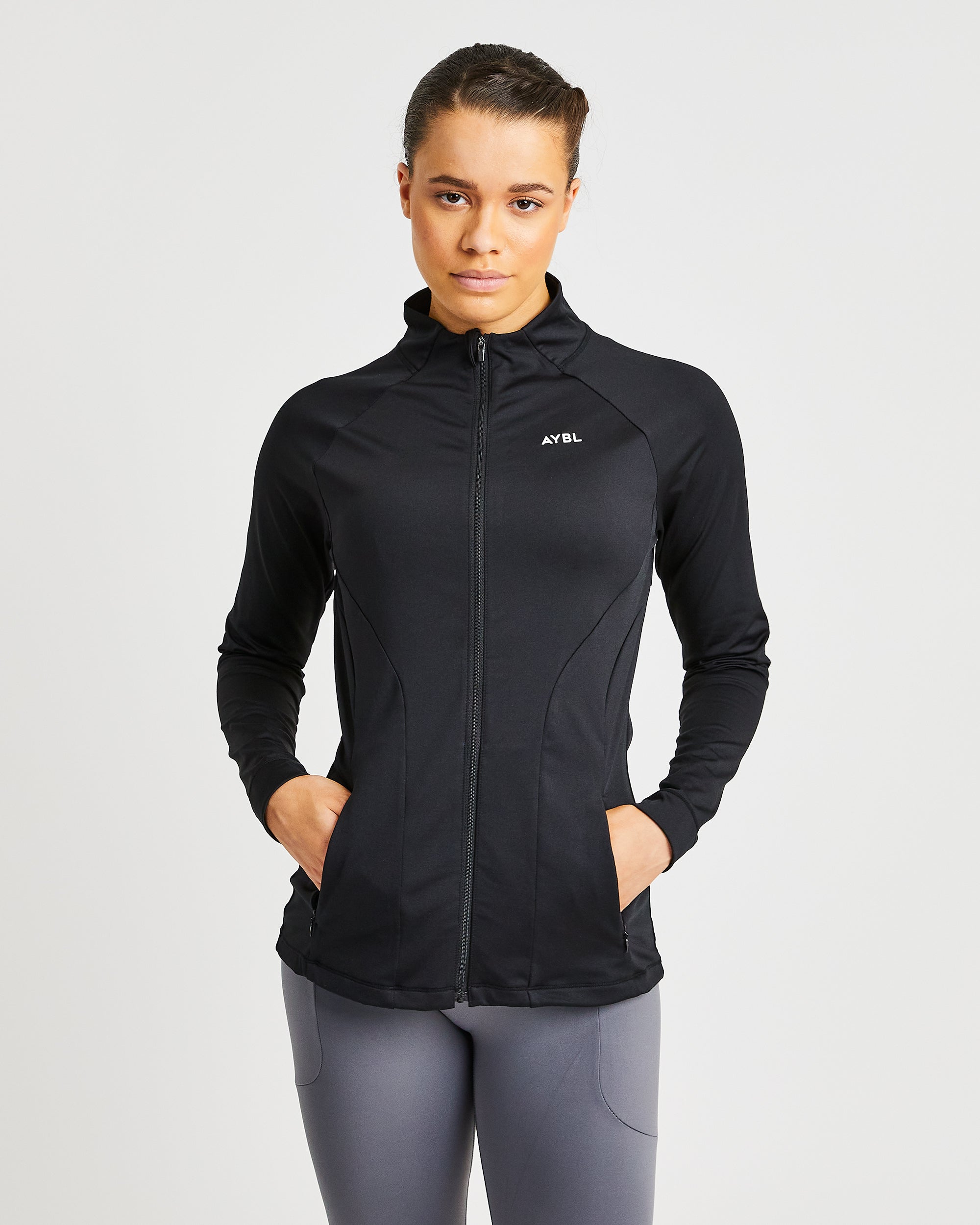 Ignite Seamless Zip Jacket - Midnight Black – AYBL