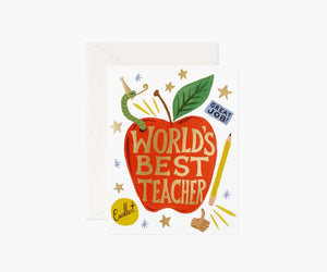 World's Best Teacher Card - Atlas General Store