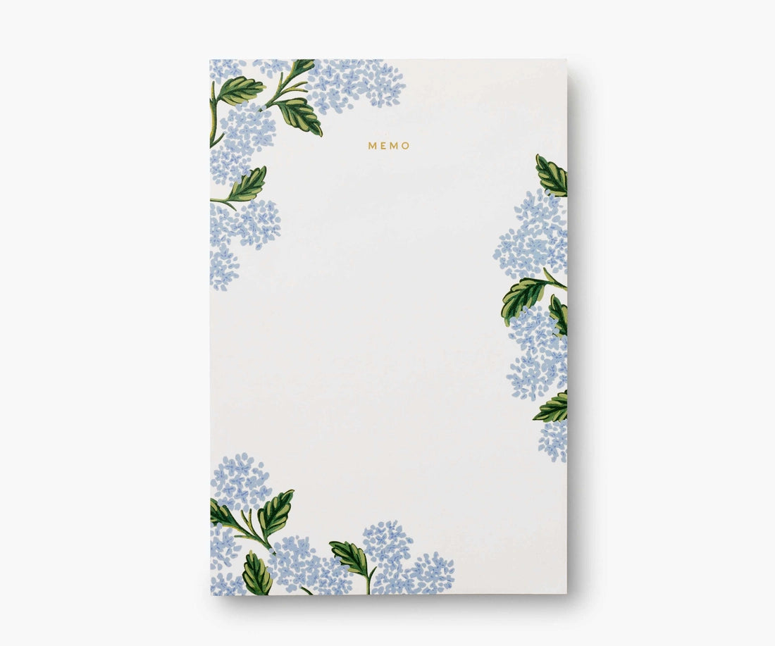 hydrangea memo notepad