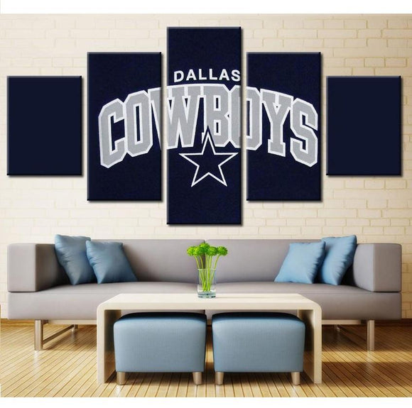 5 Panel Dallas Cowboys Canvas Wall Art Cheap For Living ...