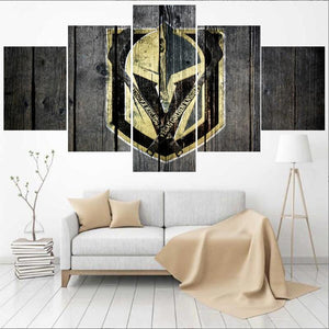 Buy 5 Panel Vegas Golden Knights Wall Art Cheap For Living