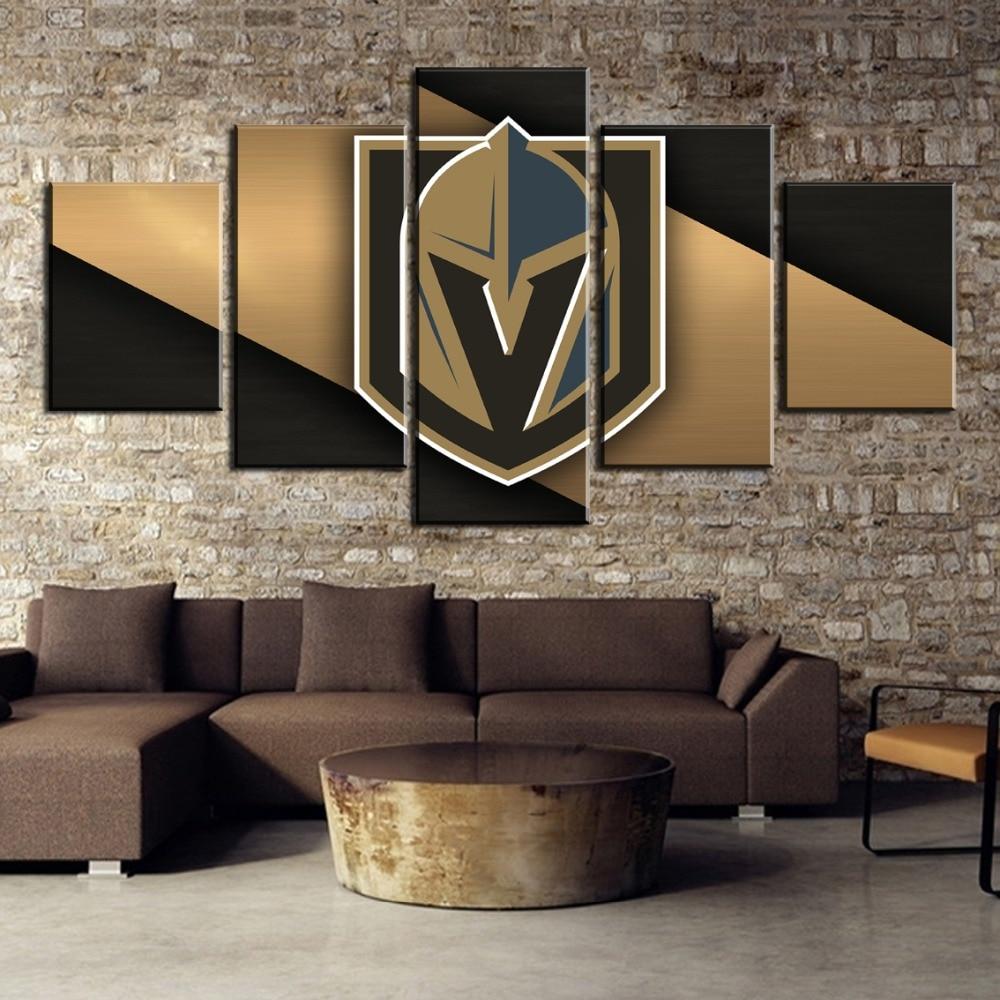 The Best Cheap Price 5 Panel Vegas Golden Knights Canvas Wall Art For ...