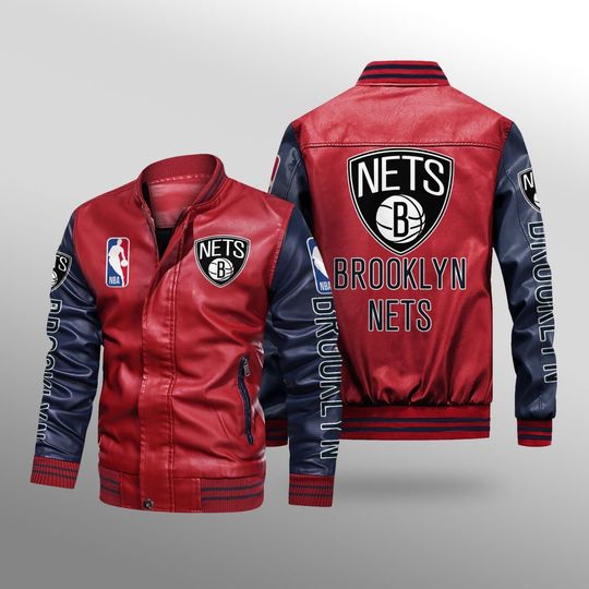 brooklyn nets baseball jacket