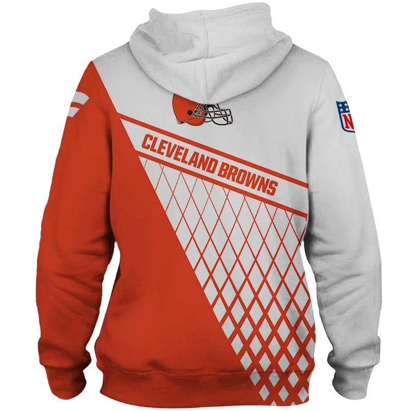 18% SALE OFF Cleveland Browns Hoodies Cheap 3D Long Sleeve Pullover – 4 ...
