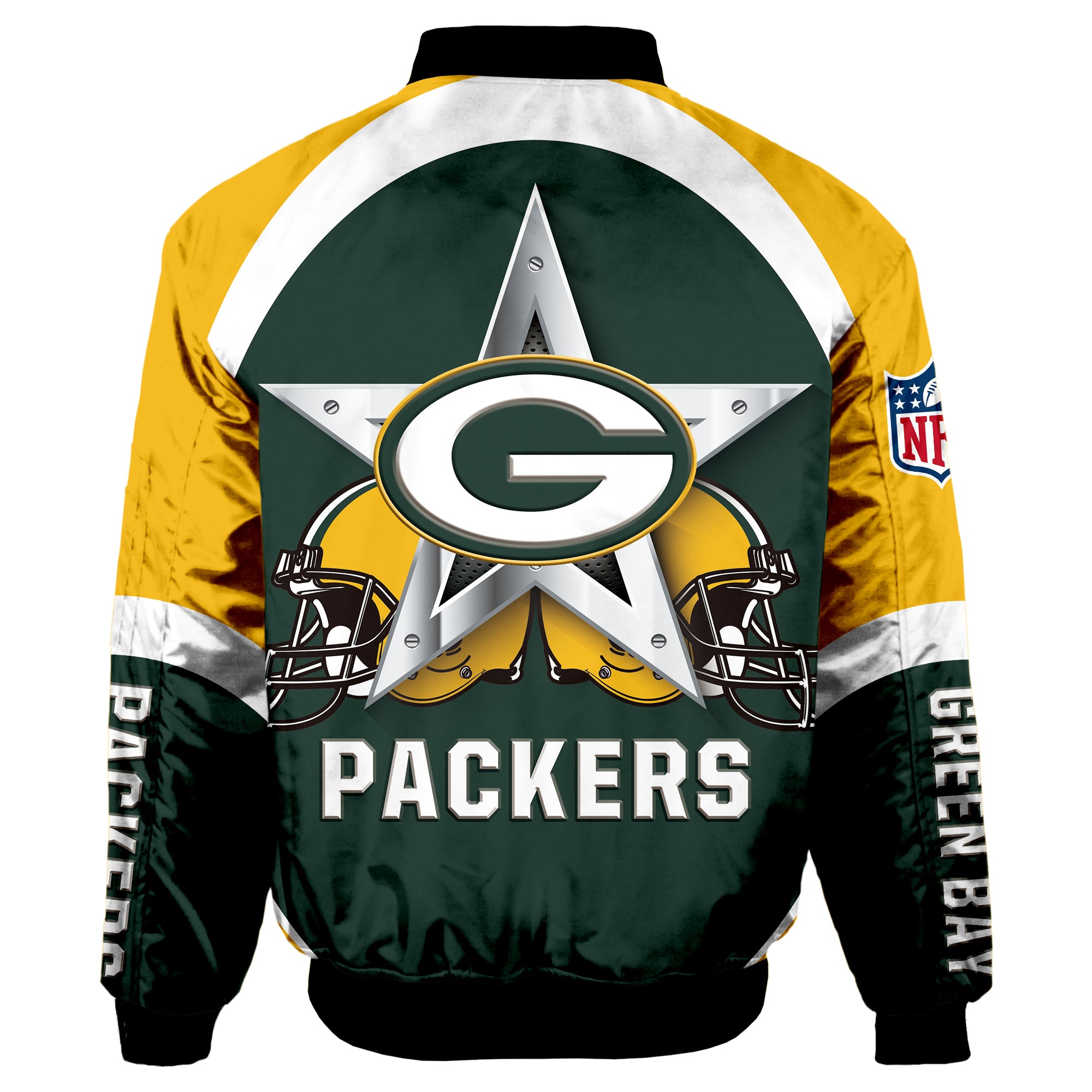 18% SALE OFF Green Bay Packers Bomber Jacket Graphic Player Running – 4 ...
