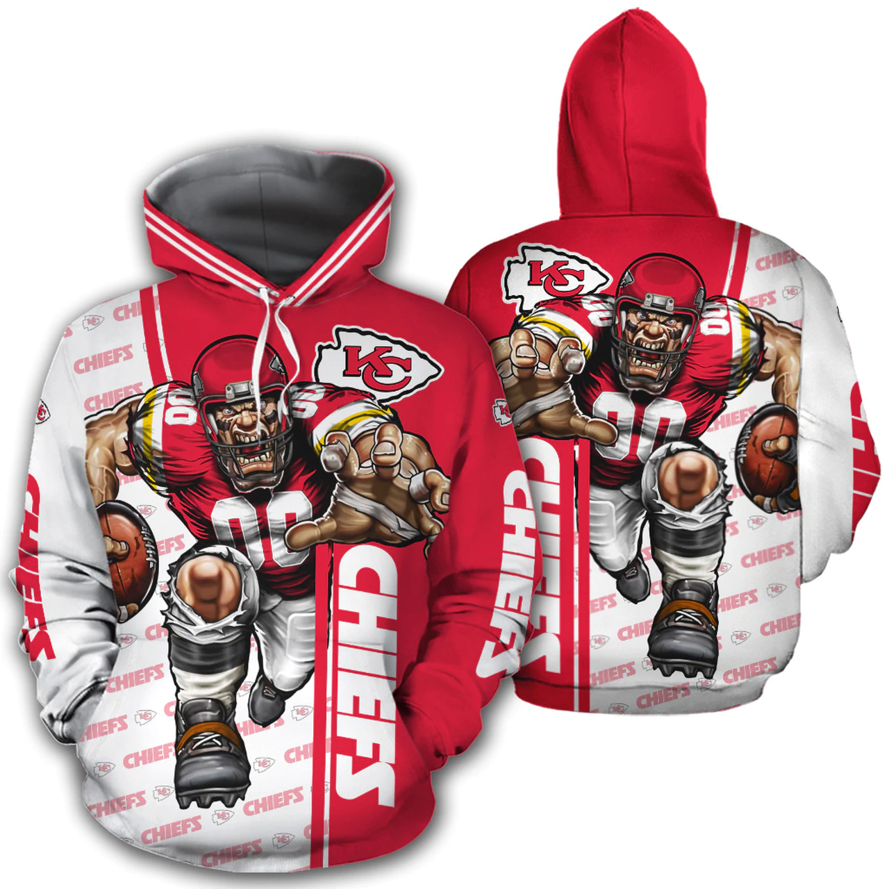 20% OFF Kansas City Chiefs Hoodies Mens Mascot 3D Ultra Cool – 4 Fan Shop