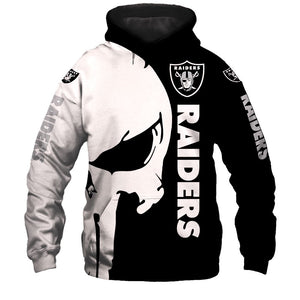 Las Vegas Raiders Hoodies Skull Printed-Sweatshirt-4 Fan Shop