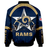 Los Angeles Rams Bomber Jacket Graphic Player Running