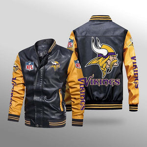 Minnesota Vikings Leather Jacket-jacket-4 Fan Shop