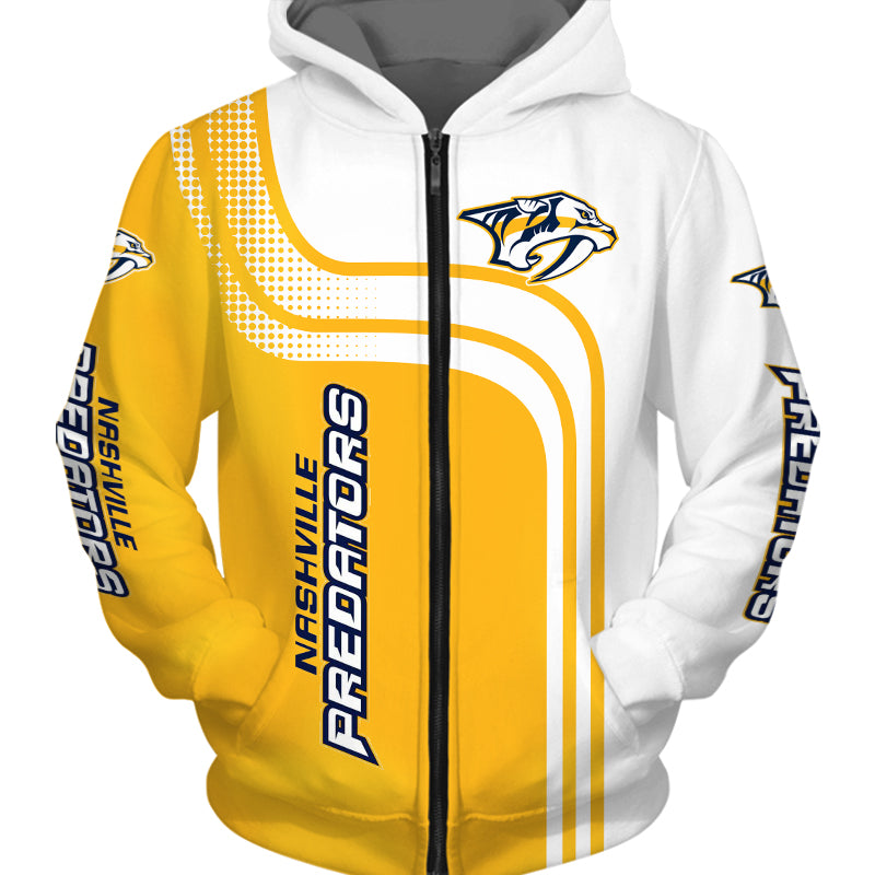 20% SALE OFF Nashville Predators Zip Up Hoodie 3D Long Sleeve – 4 Fan Shop