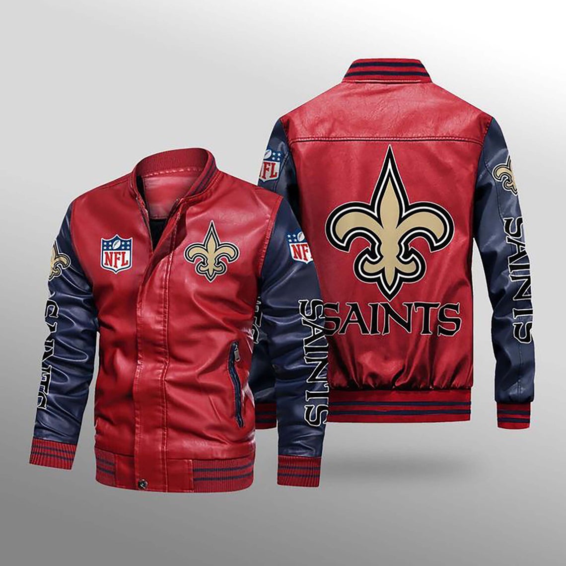 30% OFF The Best Men's New Orleans Saints Leather Jacket For Sale – 4 ...