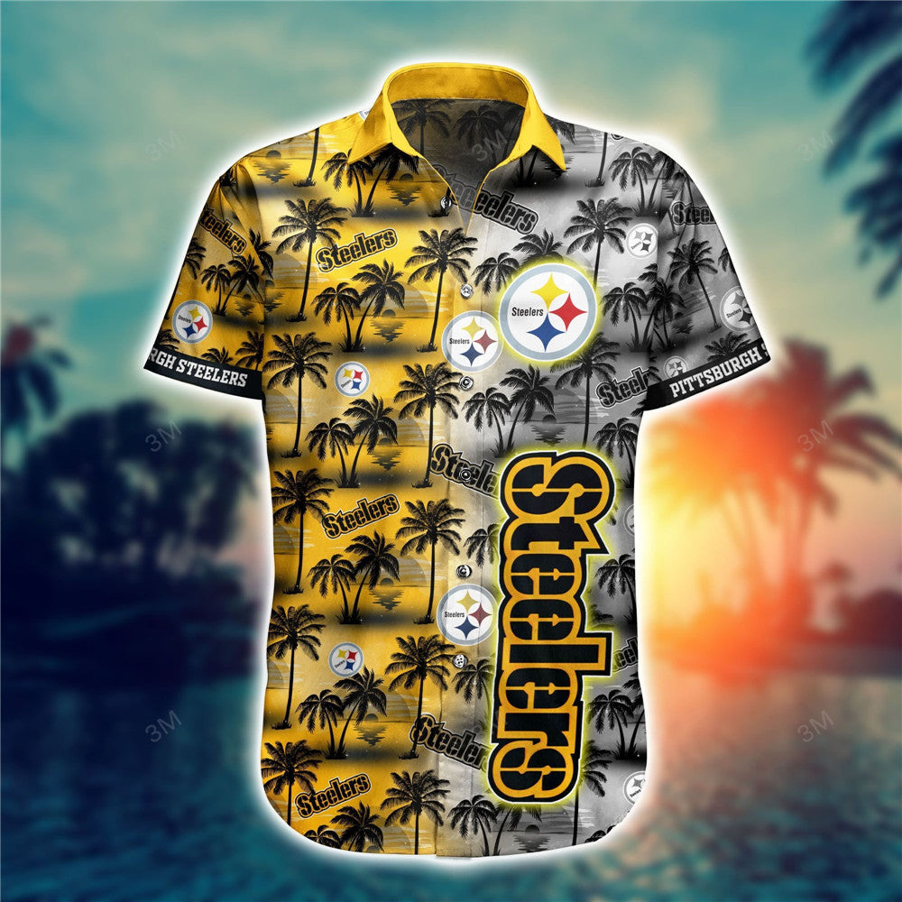 Pittsburgh Steelers Hawaii Shirt Palm Trees Pattern Ha98179