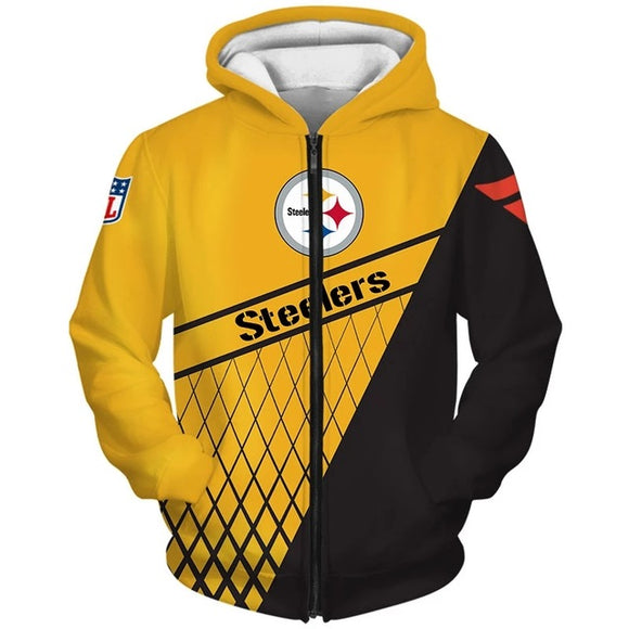 steelers zip hoodie