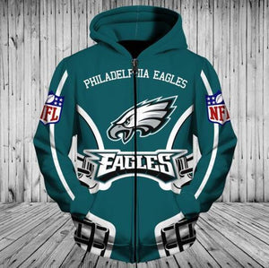 eagles zip up sweatshirt