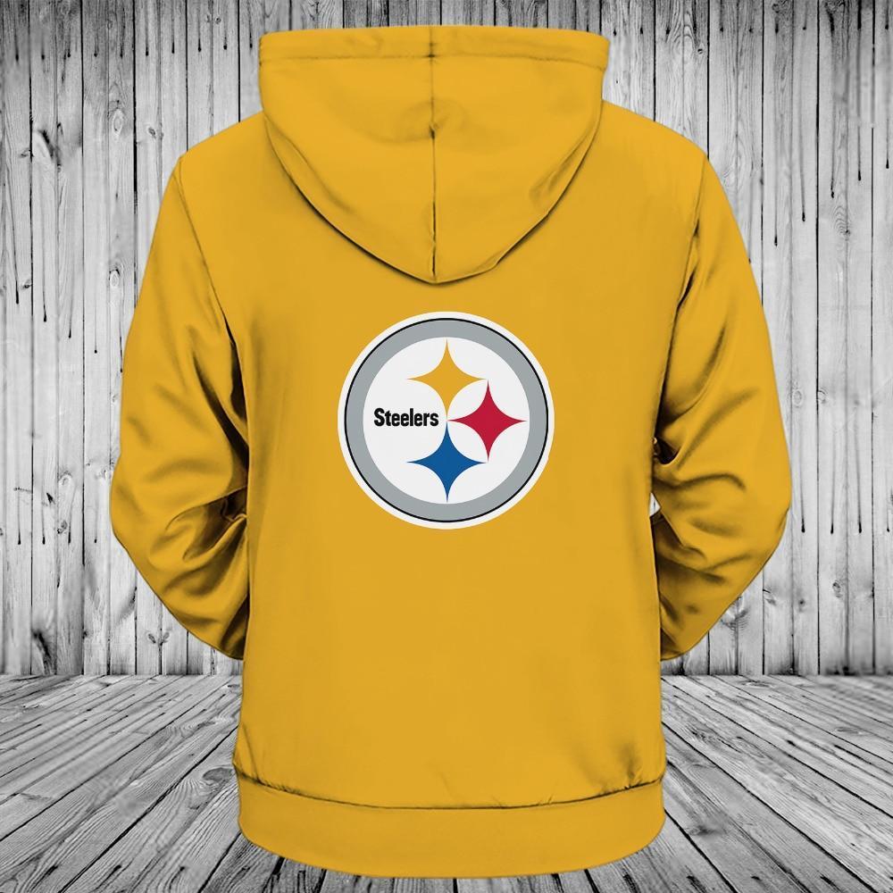 Cheap Price NFL Hoodies 3D Pittsburgh Steelers Zip up Hoodies Sweatshi – 4 Fan Shop