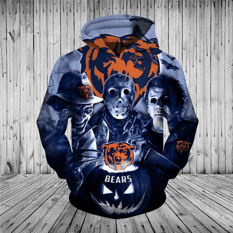 18 Off Chicago Bears Hoodies 3d Halloween Horror Night Sweatshirt Pullover 4 Fan Shop 