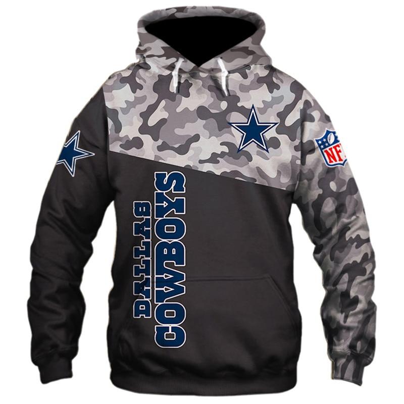 18% SALE OFF Dallas Cowboys Military Hoodies 3D Sweatshirt Long Sleeve ...
