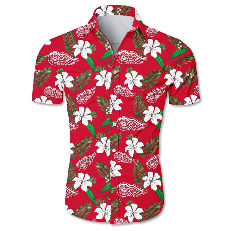 20% OFF Detroit Red Wings Hawaiian Shirt Floral Button Up – 4 Fan Shop