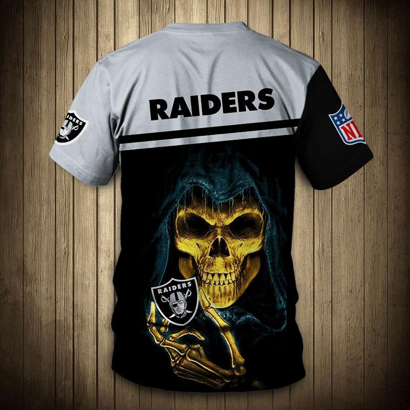 20% SALE OFF Las Vegas Raiders Tee shirts 3D Hand Skull Short Sleeve